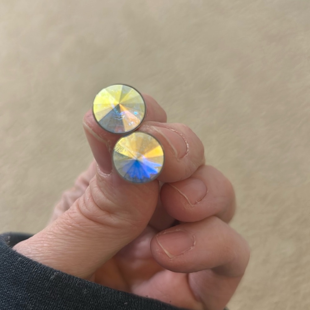 Stud earrings.